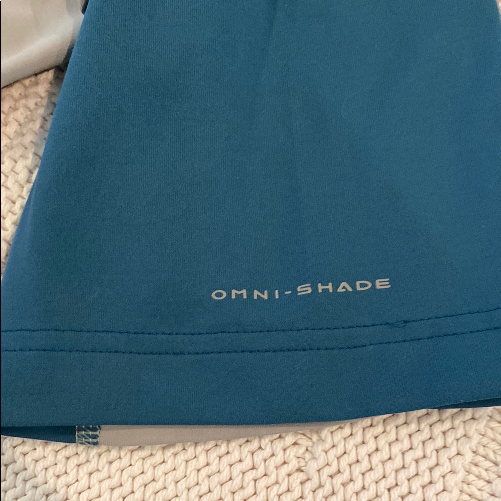 Columbia Men’s Teal and Light Gray Omni-Shade Shirt, L - Picture 4 of 7